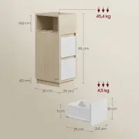 Odkládací stolek 25x30x65cm, mdf, bělený dub, ANT-E1065 BUK Autronic (foto 6)