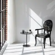 Odkládací stolek CHILL-OUT – Černá / Tmavě šedá ASIRGROUP