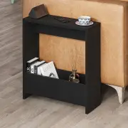 Odkládací stolek SIMPI – Černá / Wooden ASIRGROUP