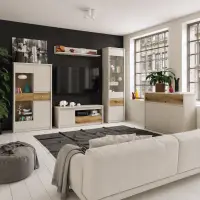 Otevřený regál, kašmír/dub evoke, KAROS 1D1S Kondela (foto 4)