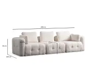 Pohovka trojmístná AMARIS 3 Seater -White ASIRGROUP (foto 13)