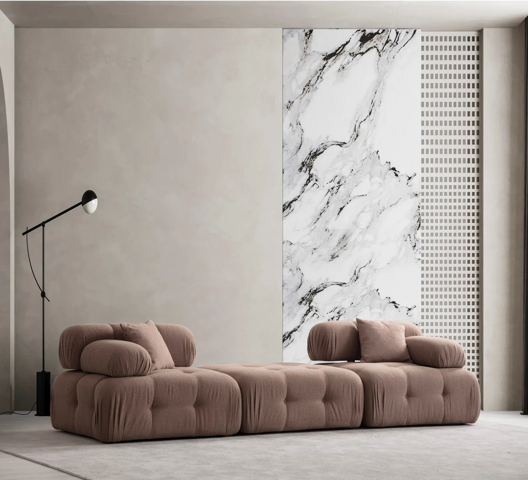 Pohovka trojmístná DOBLO 3 Seater ( L1-Pouffe-1R) ASIRGROUP