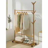 Pojízdný věšák, bambus, šířka 100cm, VIKIR TYP 3 Kondela (foto 2)