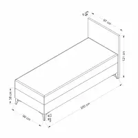 Postel ABELLA 90x190 cm ASIRGROUP (foto 5)