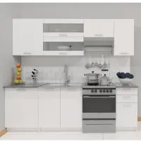 Potravinová skříňka, bílá, levá, FABIANA S60 / 210 Kondela (foto 3)