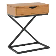 Příruční/noční stolek VIRED – Dub/černá Kondela
