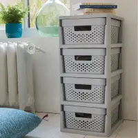 Regál INFINITY DOTS se šuplíky 4x11L / Rojaplast (foto 12)