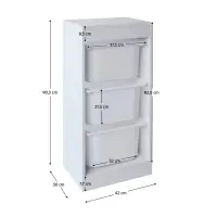 Regál s úložnými boxy, bílá, DUVAN Kondela (foto 4)