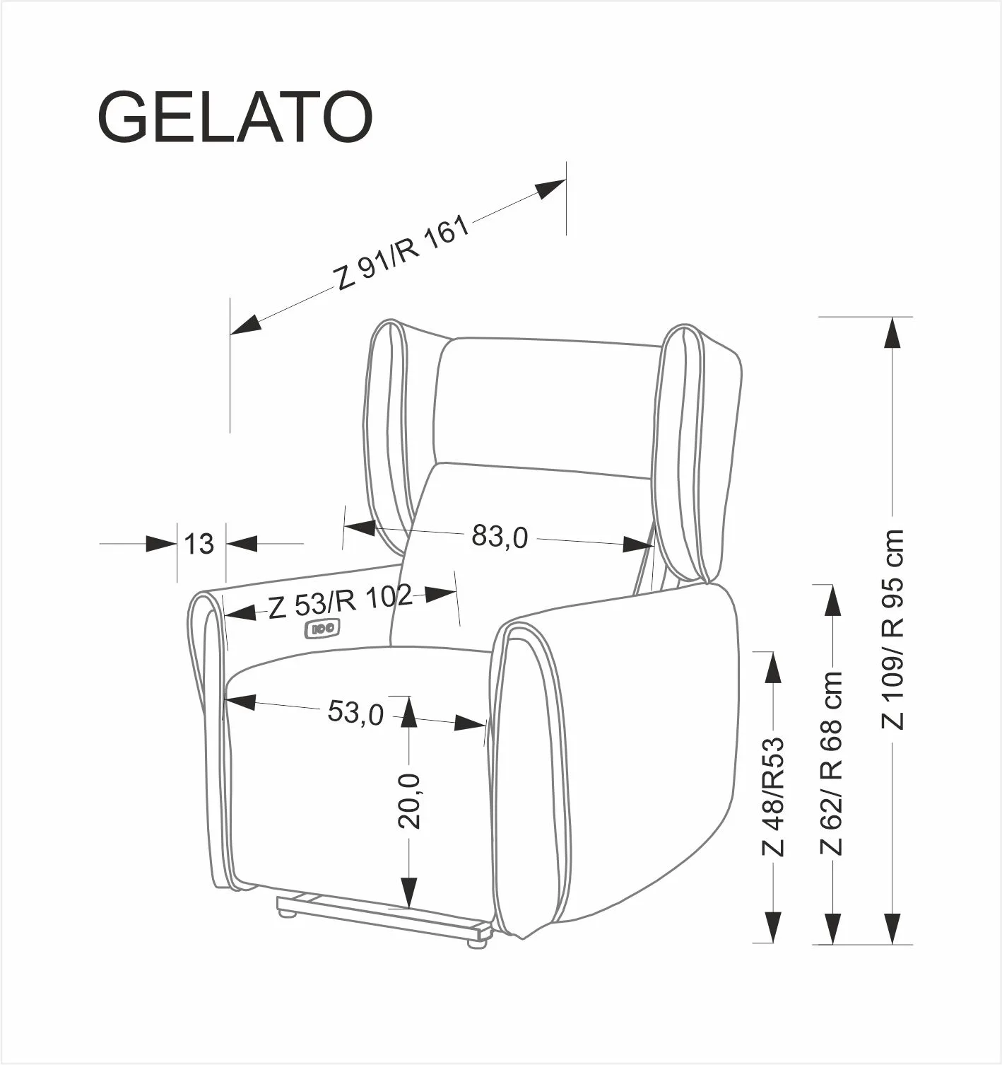 Relaxační křeslo GELATO Halmar (foto 20)
