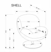 Relaxační křeslo SHELL Halmar (foto 16)