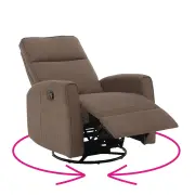 Relaxační otočné křeslo MEKENZI – Šedohnědá Taupe Kondela