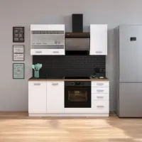 Rohová horní skříňka, bílá, SPLIT 58x58 GN-72 1F Kondela (foto 6)