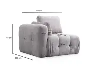 Rohová pohovka AMARIS 3 Seater With Pouffe ASIRGROUP (foto 40)