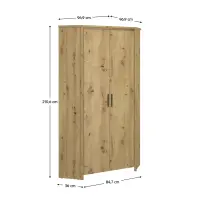 Rohová skříň 2D, dub artisan, AIRON Kondela (foto 3)