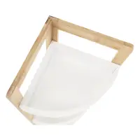 Rohový regál, bílá/přírodní bambus, FONG Kondela (foto 3)