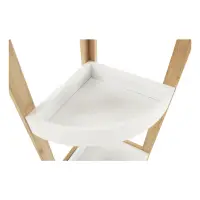 Rohový regál, bílá/přírodní bambus, FONG Kondela (foto 5)