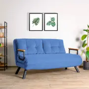 Rozkládací pohovka dvoumístná SANDO 2-Seater – Modrá ASIRGROUP