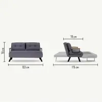 Rozkládací pohovka dvoumístná SANDO 2-Seater ASIRGROUP (foto 6)