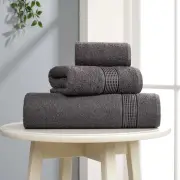 Ručník EZGI (set 3 ks) – Set 3 ks / Antracitová ASIRGROUP