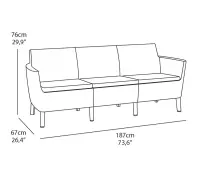 SALEMO 3 seater sofa Rojaplast (foto 6)