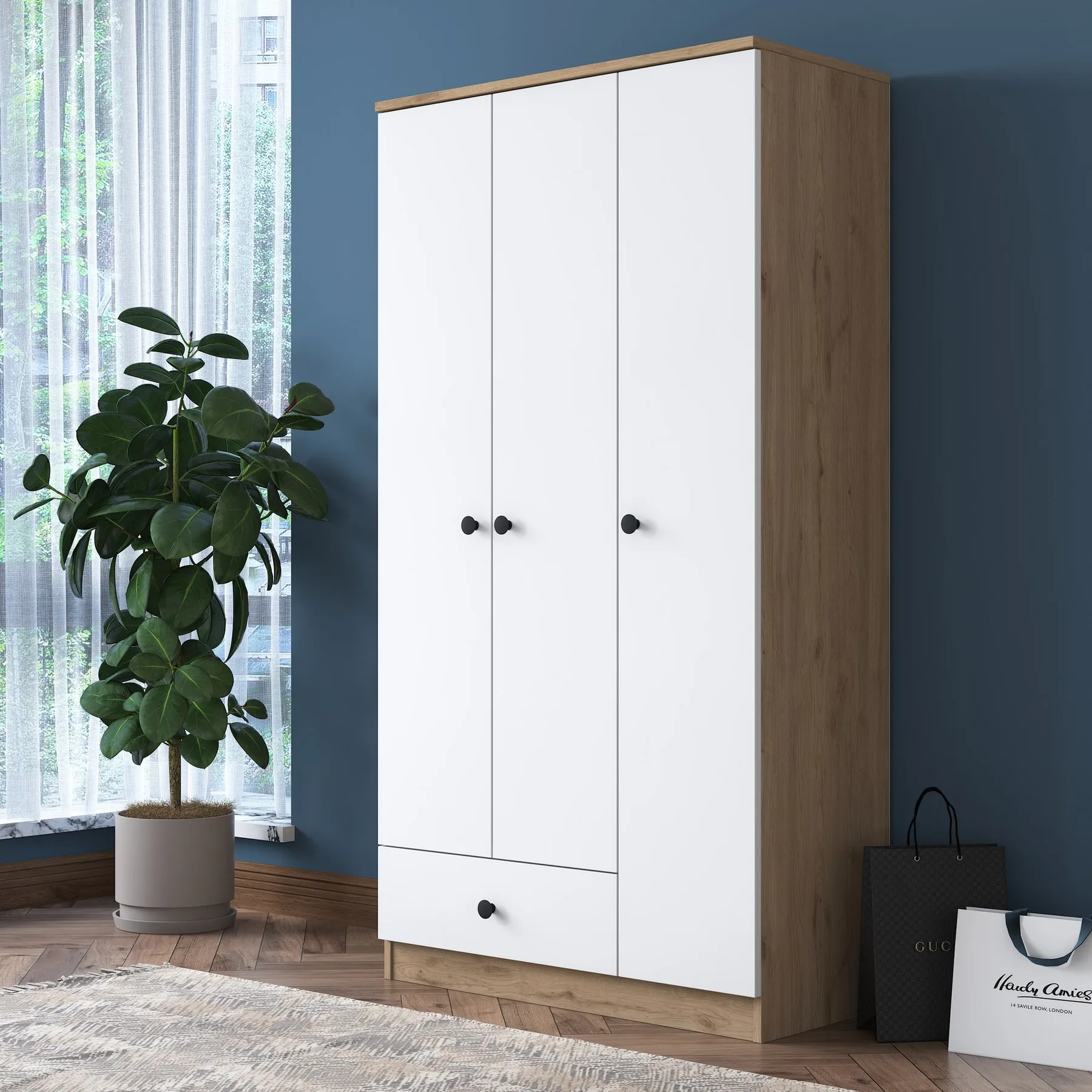 Šatní skříň BA117 90x170x42.5 cm ASIRGROUP