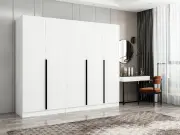 Šatní skříň KALE 225x210x52 cm – Bílá / Plus / 7785 ASIRGROUP