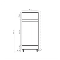 Šatní skříň STIL 90x192x52 cm ASIRGROUP (foto 8)