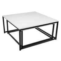 Set dvou konferenčních stolků, matná bílá / černá, KASTLER NEW TYP 1 Kondela (foto 3)