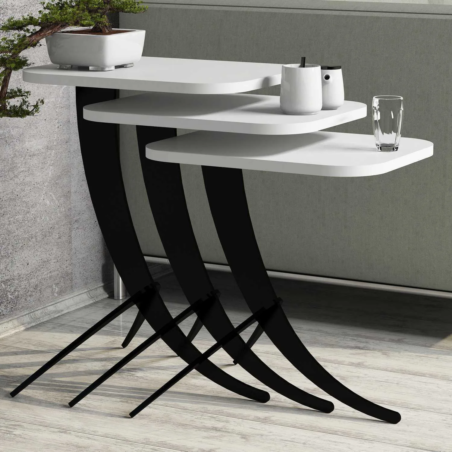 Set odkládacích stolků PION (set 3 ks) ASIRGROUP