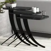 Set odkládacích stolků PION (set 3 ks) – Set 3 ks / Černá ASIRGROUP