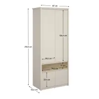 Skříň, kašmír/dub evoke, KAROS 4D1S Kondela (foto 2)