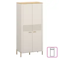 Skříň, kašmír/dub kamenný, RUNOL 2D Kondela