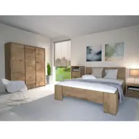 Skříň třídveřová, dub lefkas tmavý, MONTANA S3D Kondela (foto 3)