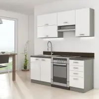 Skříňka horní, bílá vysoký lesk, PRADO 40G-72 1F Kondela (foto 5)