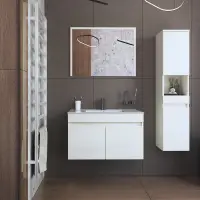 Skříňka pod umyvadlo, bílá/dub artisan, CHOICE 80 Kondela (foto 6)