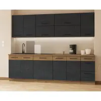 Spodní rohová skříňka, šedá matná / dub lancelot, VEGA 90x90 DN 1F BB Kondela (foto 5)
