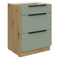 Spodní skříňka, aquamarine/dub artisan, ARSANY 60 D 3S BB Kondela