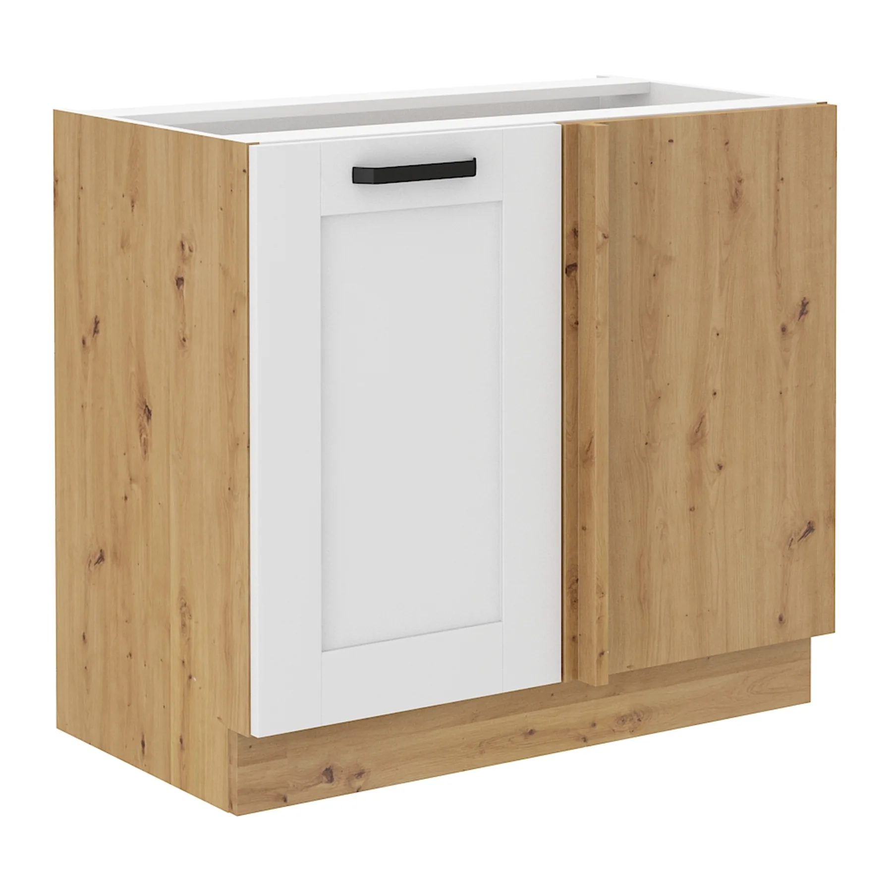 Spodní skříňka LULA 105 ND 1F BB – Bílá/dub artisan Kondela