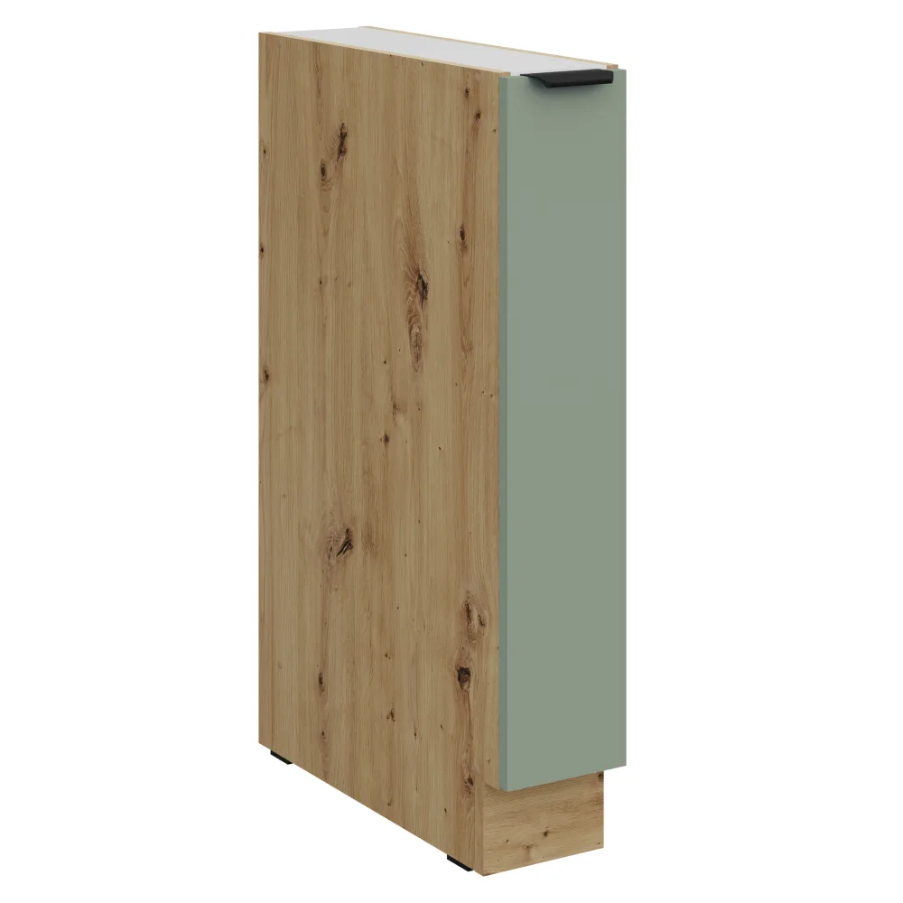 Spodní skříňka s výsuvným košem, aquamarine/dub artisan, ARSANY 15 D CARGO BB Kondela