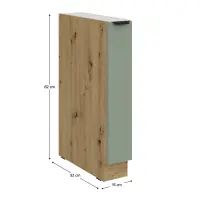 Spodní skříňka s výsuvným košem, aquamarine/dub artisan, ARSANY 15 D CARGO BB Kondela (foto 3)