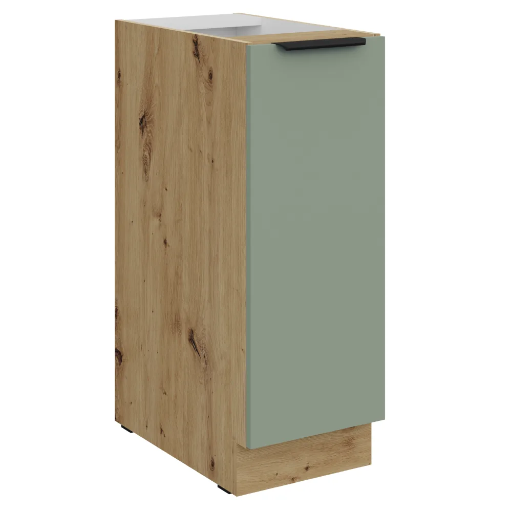 Spodní skříňka s výsuvným košem, aquamarine/dub artisan, ARSANY 30 D CARGO BB Kondela