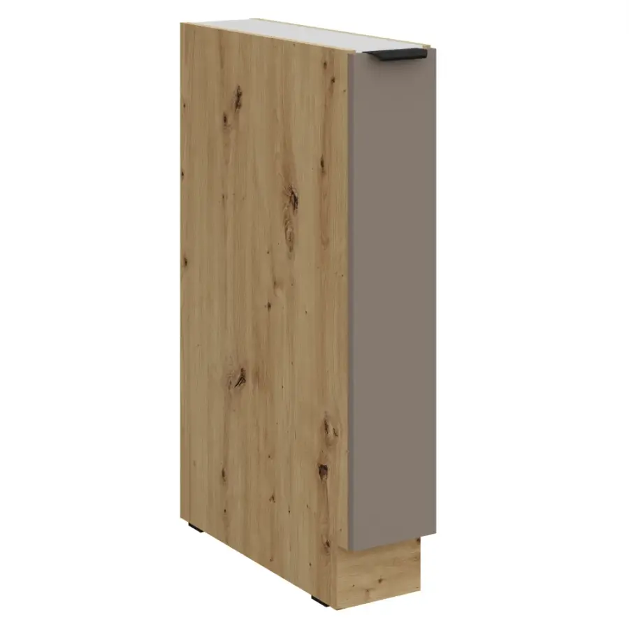 Spodní skříňka s výsuvným košem, sandgrau/dub artisan, FRISBO 15 D CARGO BB Kondela