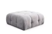 Taburet AMARIS – Pouffe / Světle šedá ASIRGROUP
