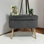 Taburet MINI – Oslo Linen / Antracitová ASIRGROUP