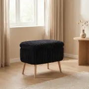 Taburet MINI – Oslo Linen / Černá ASG-251BLS1175 ASIRGROUP