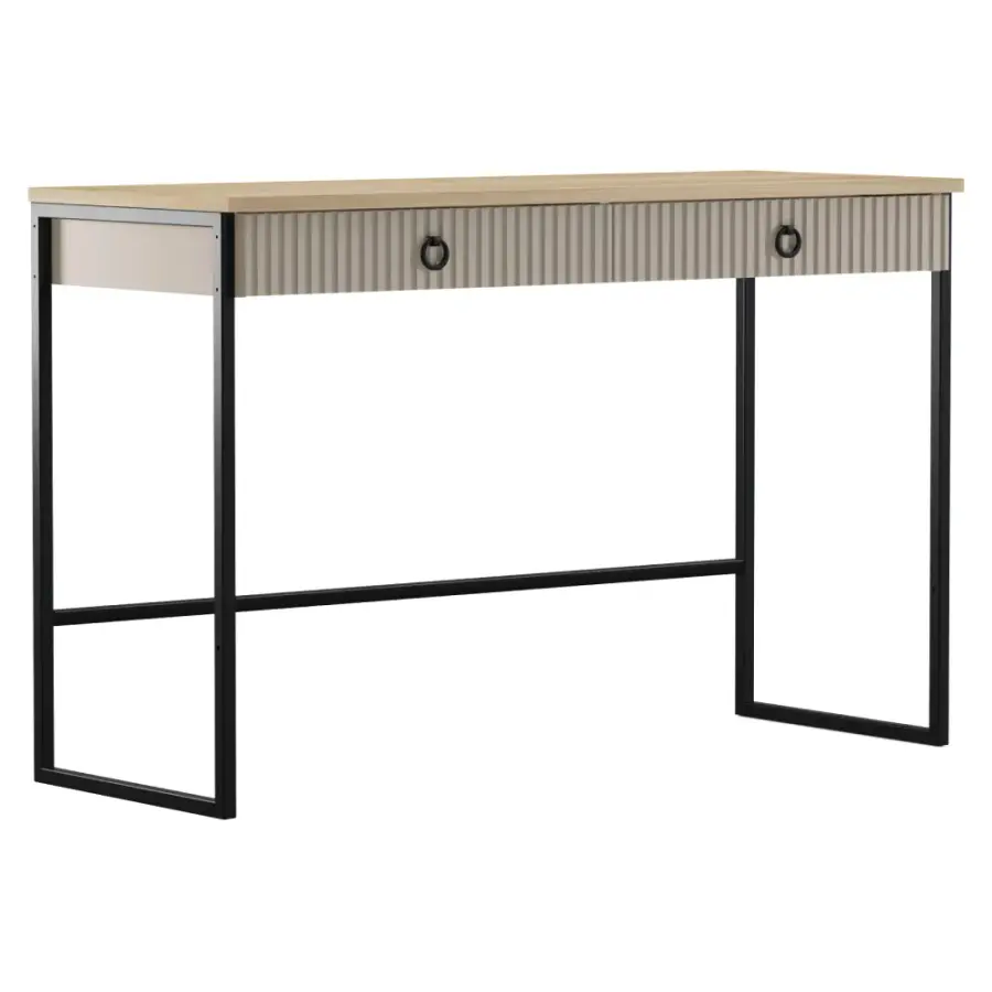 Toaletní stolek, šedohnědá Taupe/dub silverjack, DOMCA 2S Kondela