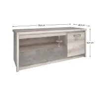 TV stolek 1D1S, kaštan nairobi/onyx, JESI NEW Kondela (foto 3)