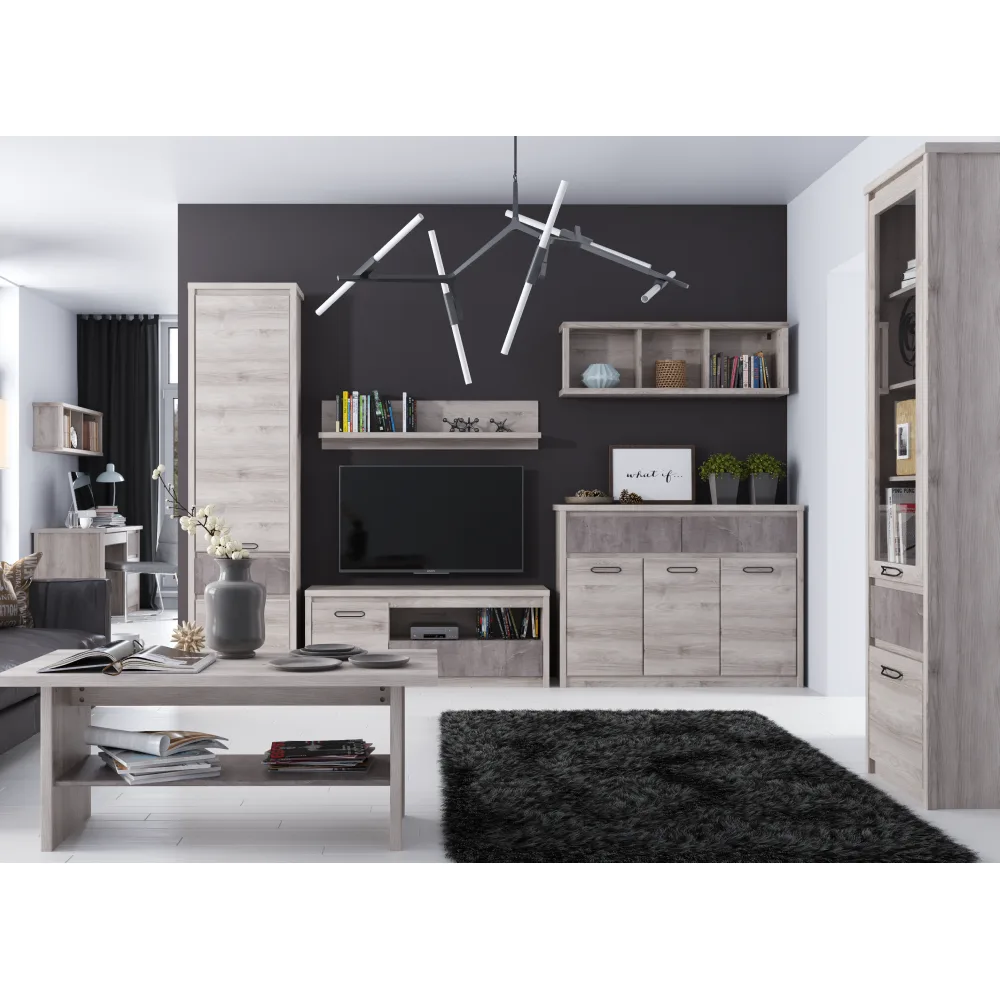 TV stolek 1D1S, kaštan nairobi/onyx, JESI NEW Kondela (foto 6)
