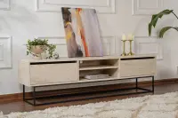 TV stolek ESCAPE 180 -Black Travertine ASIRGROUP (foto 4)