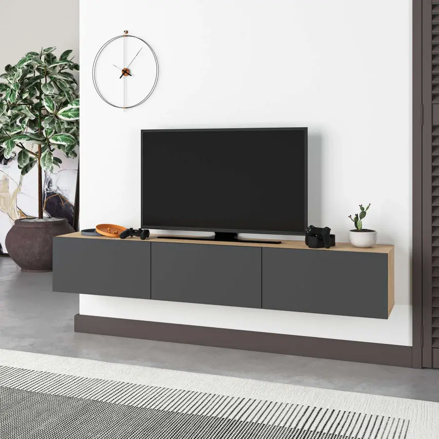 TV stolek FRANCY – Dub / Antracitová ASIRGROUP